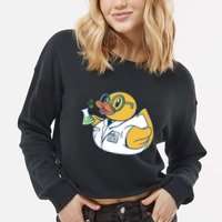Scientist Rubber Duck Chemist Cropped Pullover Crew