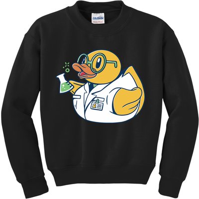 Scientist Rubber Duck Chemist Kids Sweatshirt