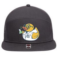 Scientist Rubber Duck Chemist 7 Panel Mesh Trucker Snapback Hat