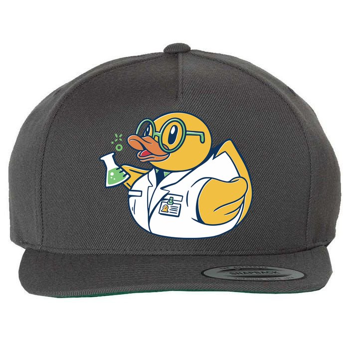 Scientist Rubber Duck Chemist Wool Snapback Cap
