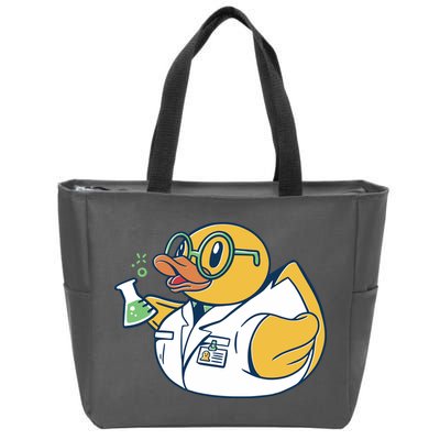 Scientist Rubber Duck Chemist Zip Tote Bag
