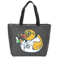 Scientist Rubber Duck Chemist Zip Tote Bag