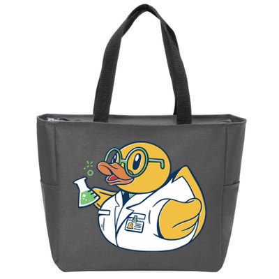 Scientist Rubber Duck Chemist Zip Tote Bag