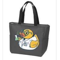 Scientist Rubber Duck Chemist Zip Tote Bag