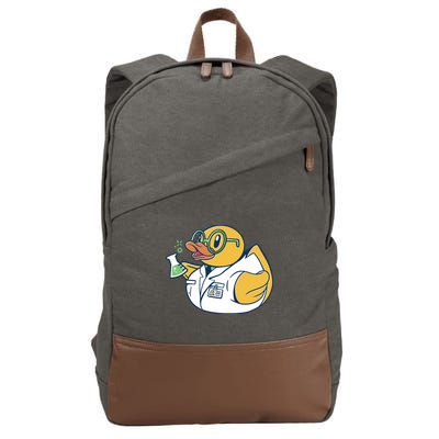 Scientist Rubber Duck Chemist Cotton Canvas Backpack