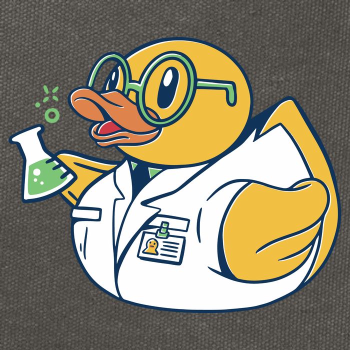 Scientist Rubber Duck Chemist Cotton Canvas Backpack