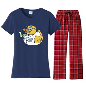 Scientist Rubber Duck Chemist Women's Flannel Pajama Set