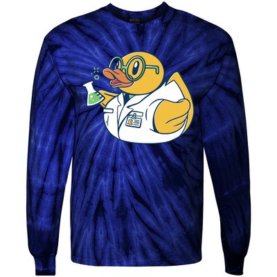 Scientist Rubber Duck Chemist Tie-Dye Long Sleeve Shirt