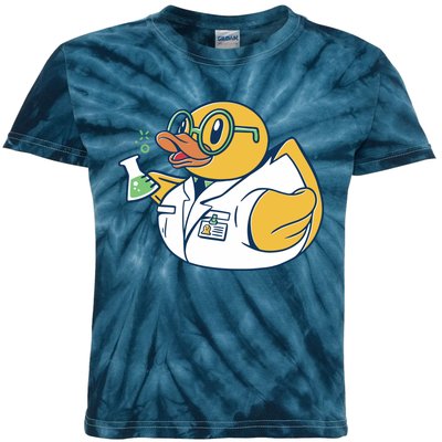 Scientist Rubber Duck Chemist Kids Tie-Dye T-Shirt