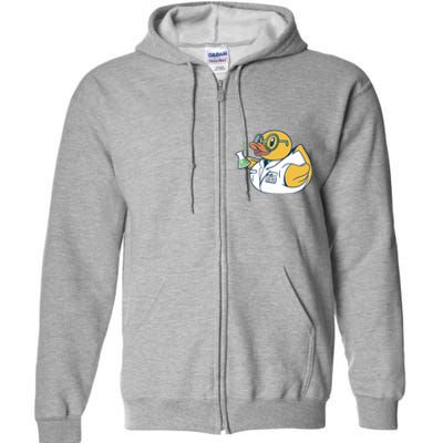 Scientist Rubber Duck Chemist Full Zip Hoodie