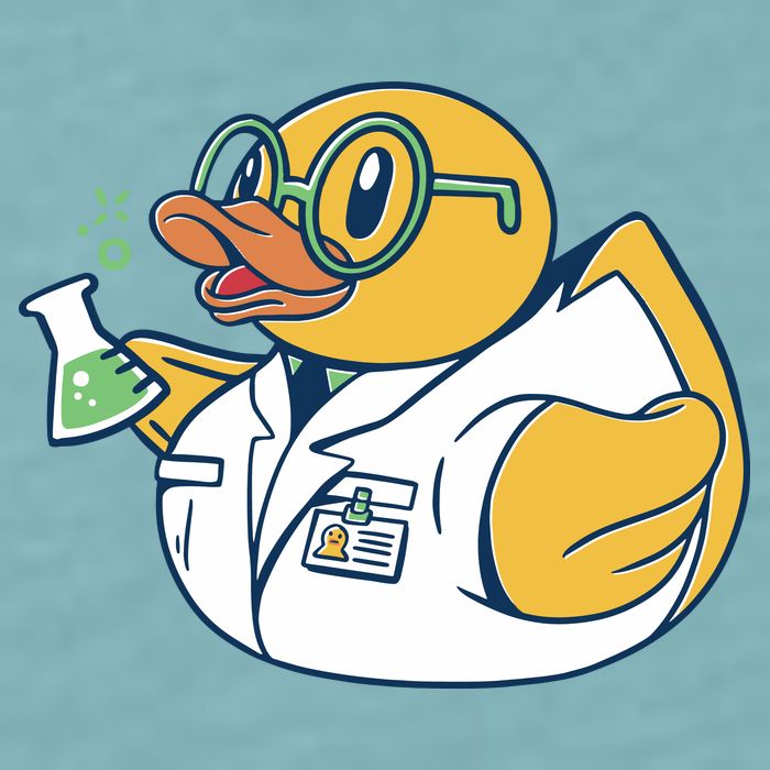 Scientist Rubber Duck Chemist Sueded Cloud Jersey T-Shirt