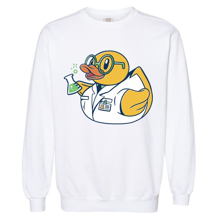 Scientist Rubber Duck Chemist Garment-Dyed Sweatshirt