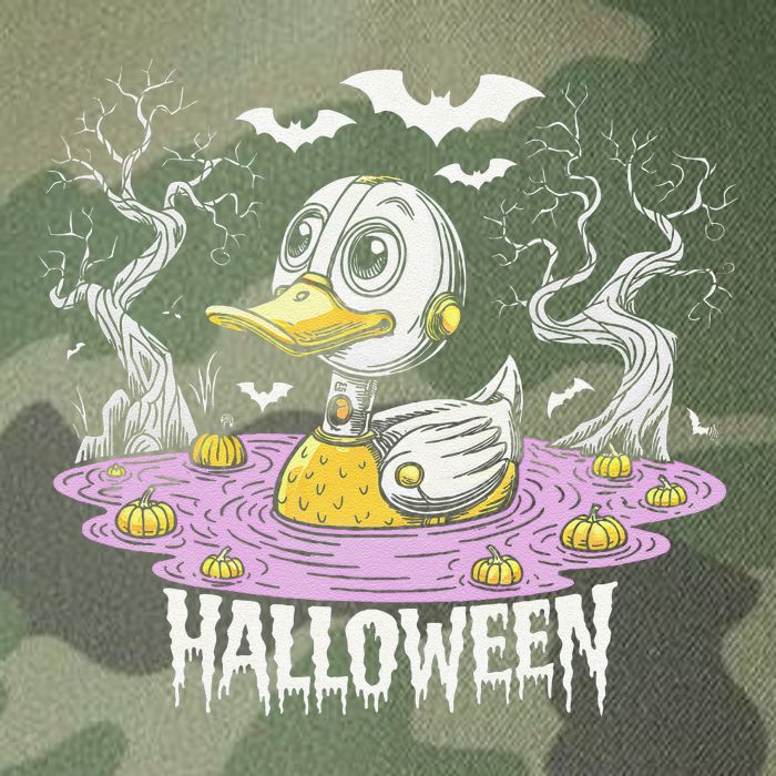 Spooky Rubber Duck Halloween Custome Cool Duckling Lover Legacy Tie Dye Trucker Hat