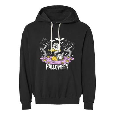 Spooky Rubber Duck Halloween Custome Cool Duckling Lover Garment-Dyed Fleece Hoodie