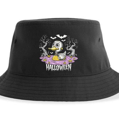 Spooky Rubber Duck Halloween Custome Cool Duckling Lover Sustainable Bucket Hat