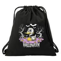 Spooky Rubber Duck Halloween Custome Cool Duckling Lover Drawstring Bag