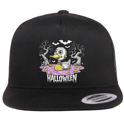 Spooky Rubber Duck Halloween Custome Cool Duckling Lover Flatbill Hat