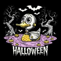 Spooky Rubber Duck Halloween Custome Cool Duckling Lover 16 in Basic Backpack