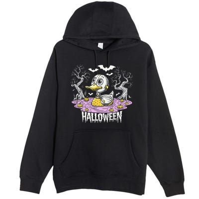 Spooky Rubber Duck Halloween Custome Cool Duckling Lover Premium Pullover Hoodie