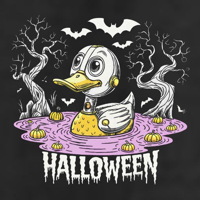 Spooky Rubber Duck Halloween Custome Cool Duckling Lover Large Microfiber Waffle Golf Towel