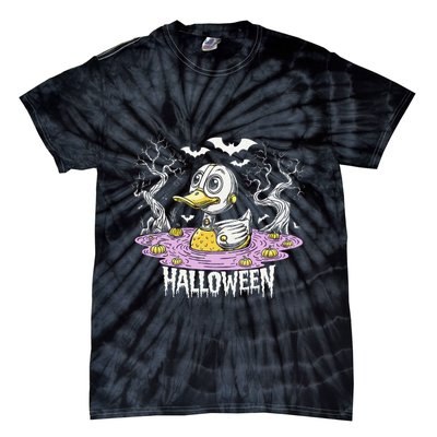 Spooky Rubber Duck Halloween Custome Cool Duckling Lover Tie-Dye T-Shirt