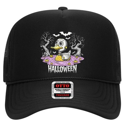 Spooky Rubber Duck Halloween Custome Cool Duckling Lover Trucker Hat