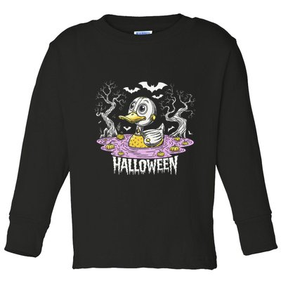 Spooky Rubber Duck Halloween Custome Cool Duckling Lover Toddler Long Sleeve Shirt