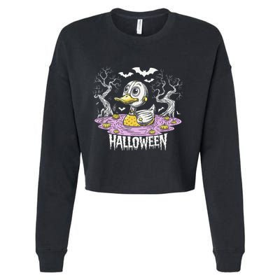 Spooky Rubber Duck Halloween Custome Cool Duckling Lover Cropped Pullover Crew