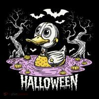 Spooky Rubber Duck Halloween Custome Cool Duckling Lover Cropped Pullover Crew