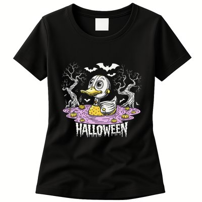 Spooky Rubber Duck Halloween Custome Cool Duckling Lover Womens T-Shirt