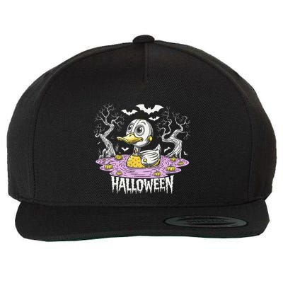 Spooky Rubber Duck Halloween Custome Cool Duckling Lover Wool Snapback Cap