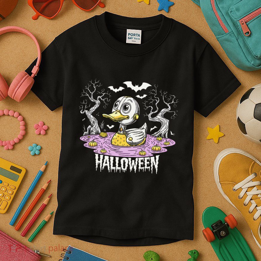 Spooky Rubber Duck Halloween Custome Cool Duckling Lover Kids T-Shirt