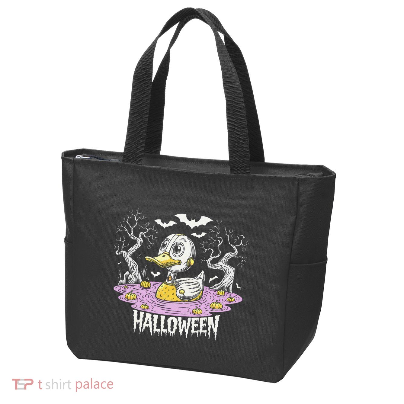Spooky Rubber Duck Halloween Custome Cool Duckling Lover Zip Tote Bag