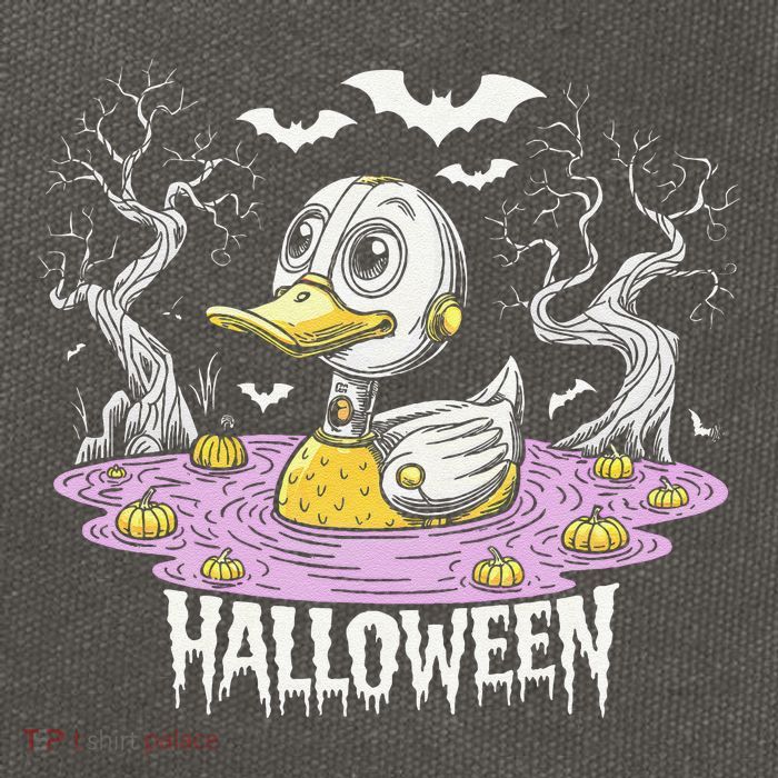 Spooky Rubber Duck Halloween Custome Cool Duckling Lover Cotton Canvas Backpack