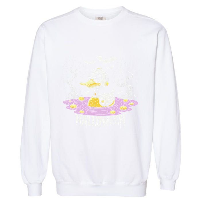 Spooky Rubber Duck Halloween Custome Cool Duckling Lover Garment-Dyed Sweatshirt