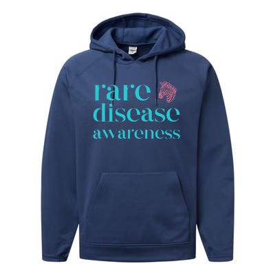 Summer Rare Disease Awareness With Zebra Performance Fleece Hoodie