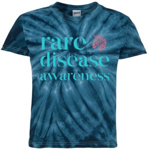 Summer Rare Disease Awareness With Zebra Kids Tie-Dye T-Shirt