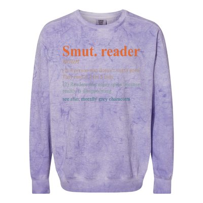 Smut Reader Definition Spicy Book Romance Reading Bookish Colorblast Crewneck Sweatshirt