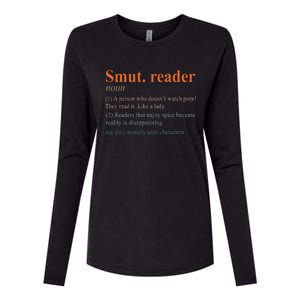 Smut Reader Definition Spicy Book Romance Reading Bookish Womens Cotton Relaxed Long Sleeve T-Shirt