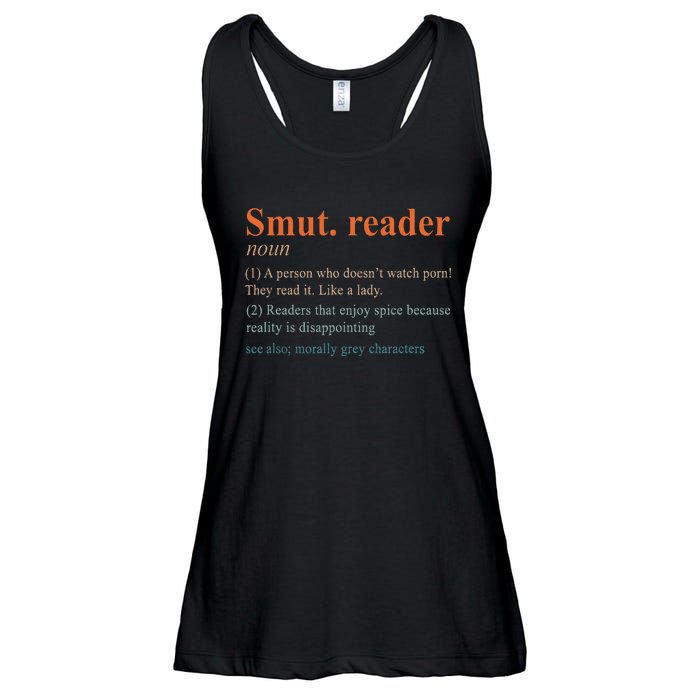 Smut Reader Definition Spicy Book Romance Reading Bookish Ladies Essential Flowy Tank