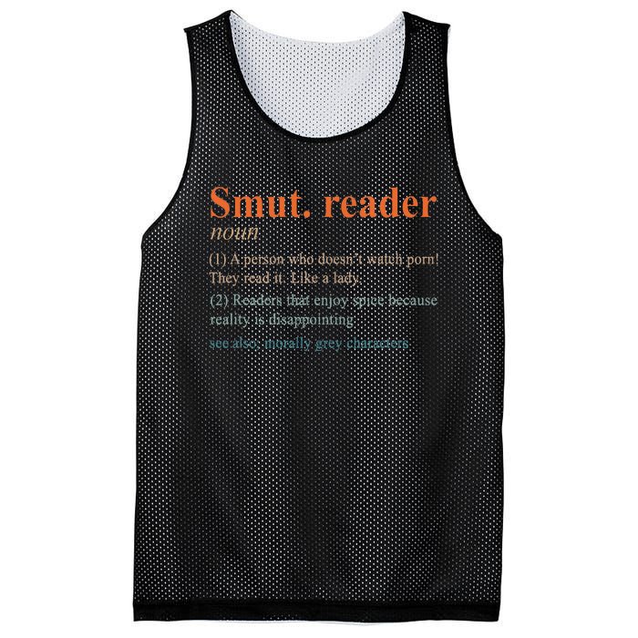 Smut Reader Definition Spicy Book Romance Reading Bookish Mesh Reversible Basketball Jersey Tank