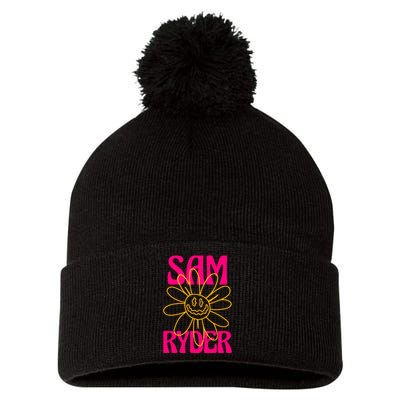 Sam Ryder Daisy Pom Pom 12in Knit Beanie