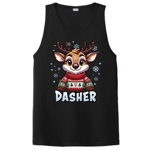 Santa’S Reindeer Dasher Xmas Group Costume PosiCharge Competitor Tank