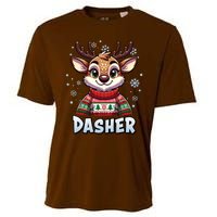 Santa’S Reindeer Dasher Xmas Group Costume Cooling Performance Crew T-Shirt