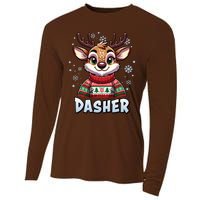 Santa’S Reindeer Dasher Xmas Group Costume Cooling Performance Long Sleeve Crew