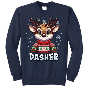 Santa’S Reindeer Dasher Xmas Group Costume Sweatshirt