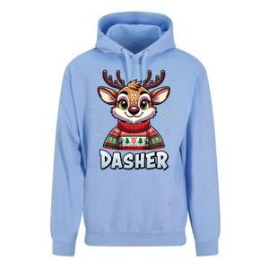 Santa’S Reindeer Dasher Xmas Group Costume Unisex Surf Hoodie