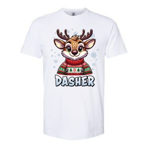 Santa’S Reindeer Dasher Xmas Group Costume Softstyle CVC T-Shirt