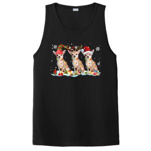 Santa Reindeer Elf Chihuahua Cute Christmas Lights Dog Lover Meaningful Gift PosiCharge Competitor Tank