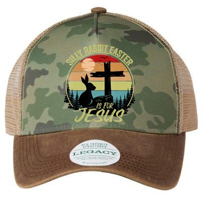 Silly Rabbit Easter Is For Jesus Retro Vintage Easter Day Legacy Tie Dye Trucker Hat